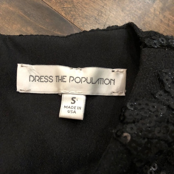 Dress The Population Grace Sequin Lace Shift Dress - Picture 4 of 5